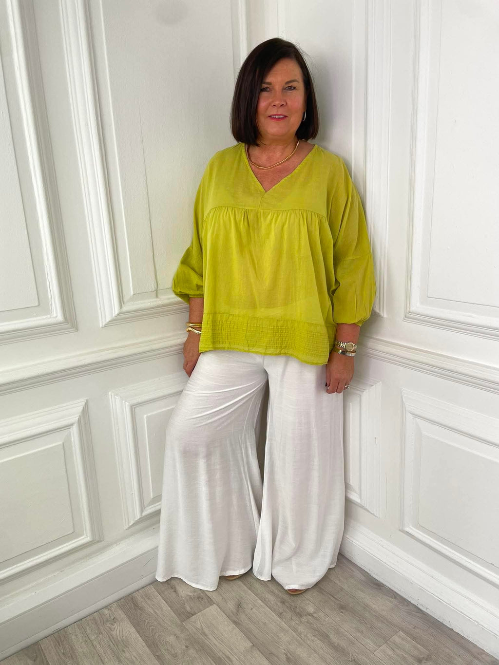 Cotton Smock Top - Kiwi