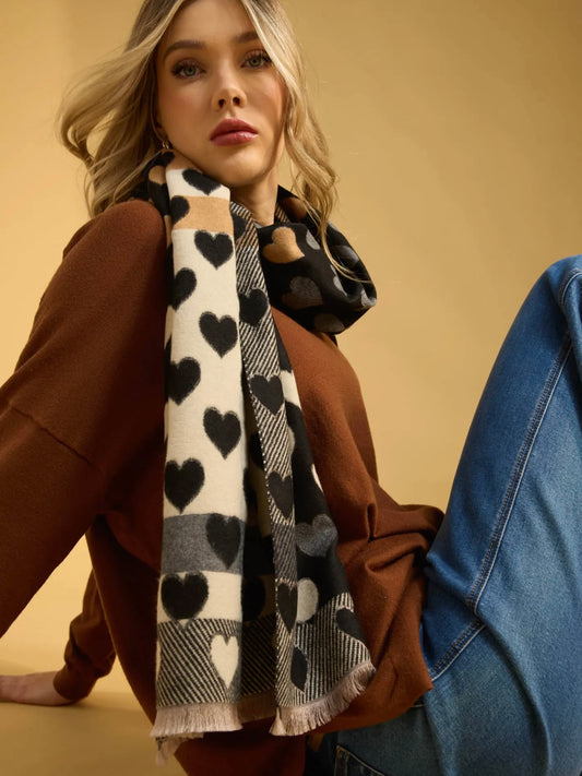 Haven Delphi Heart Scarf - Kohl