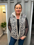 Malissa J Reversible Gilet - Stone Leopard