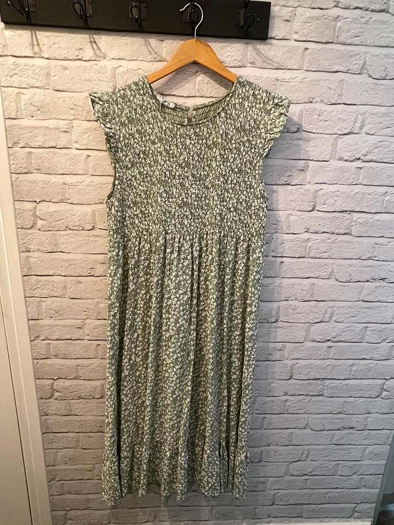 Ditsy Daisy Midi Dress - Sage