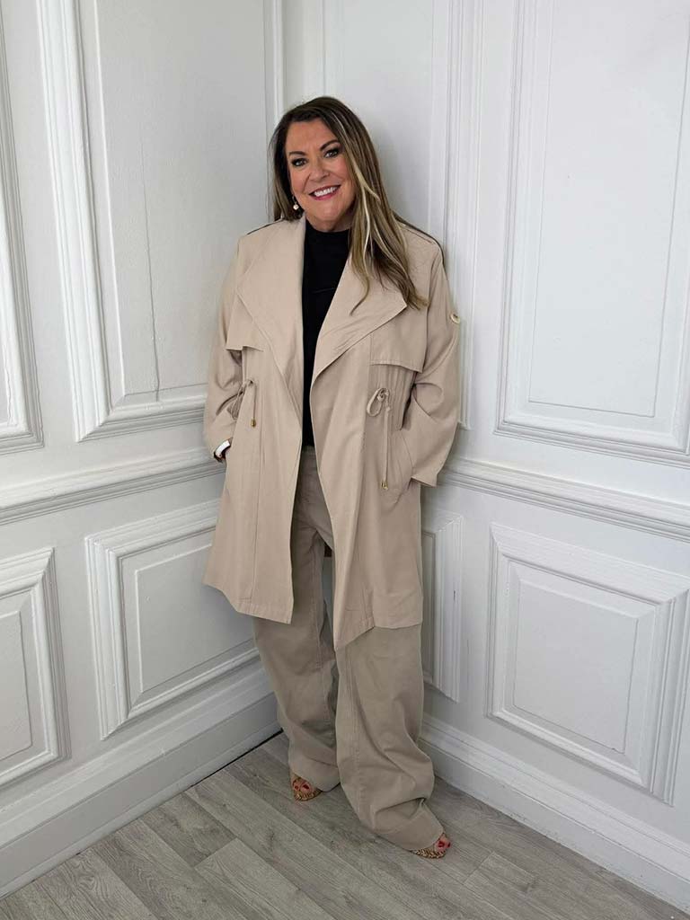 Lightweight Trench Coat - Stone