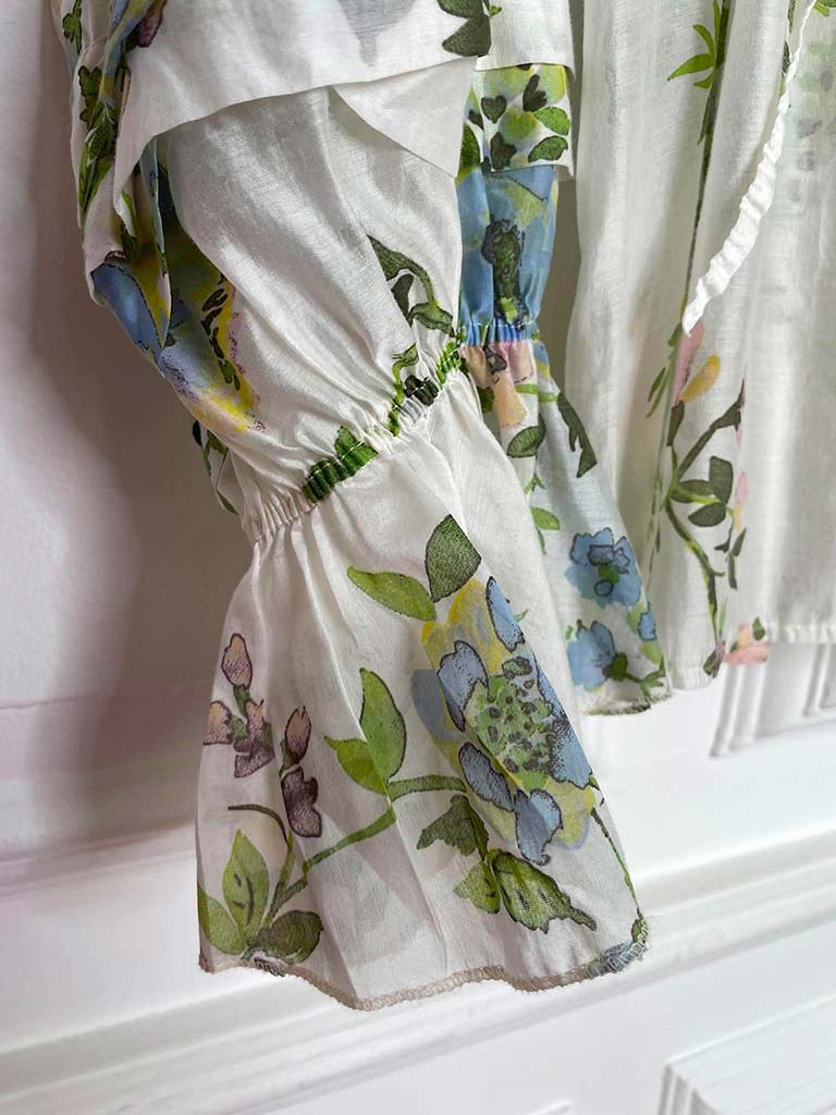 Wildflower Frill Blouse - Parchment