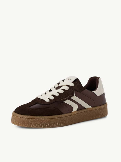 Tamaris Leather Trainers - Brown Metallic