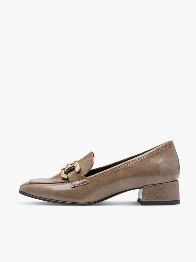 Tamaris Snaffle Heeled Loafers - Taupe