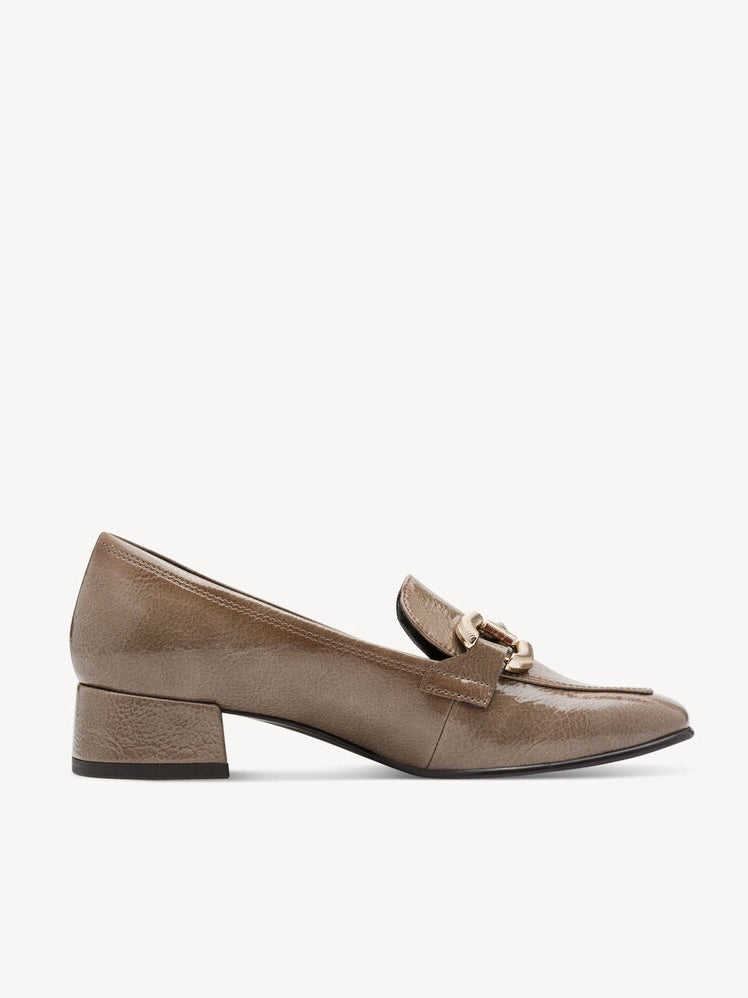 Tamaris Snaffle Heeled Loafers - Taupe