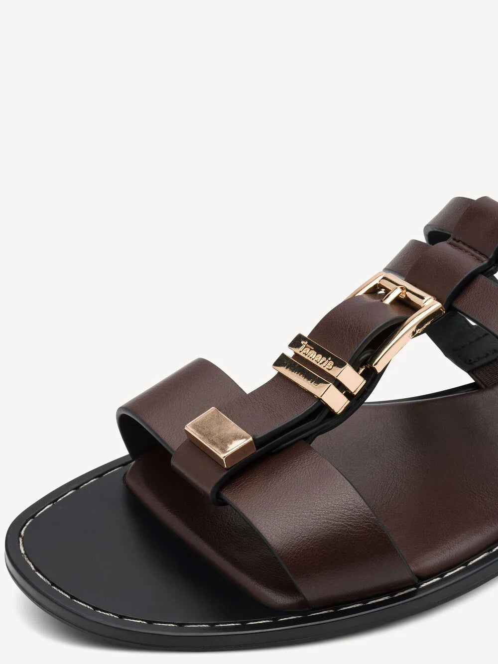 Tamaris Buckle Mule - Brown