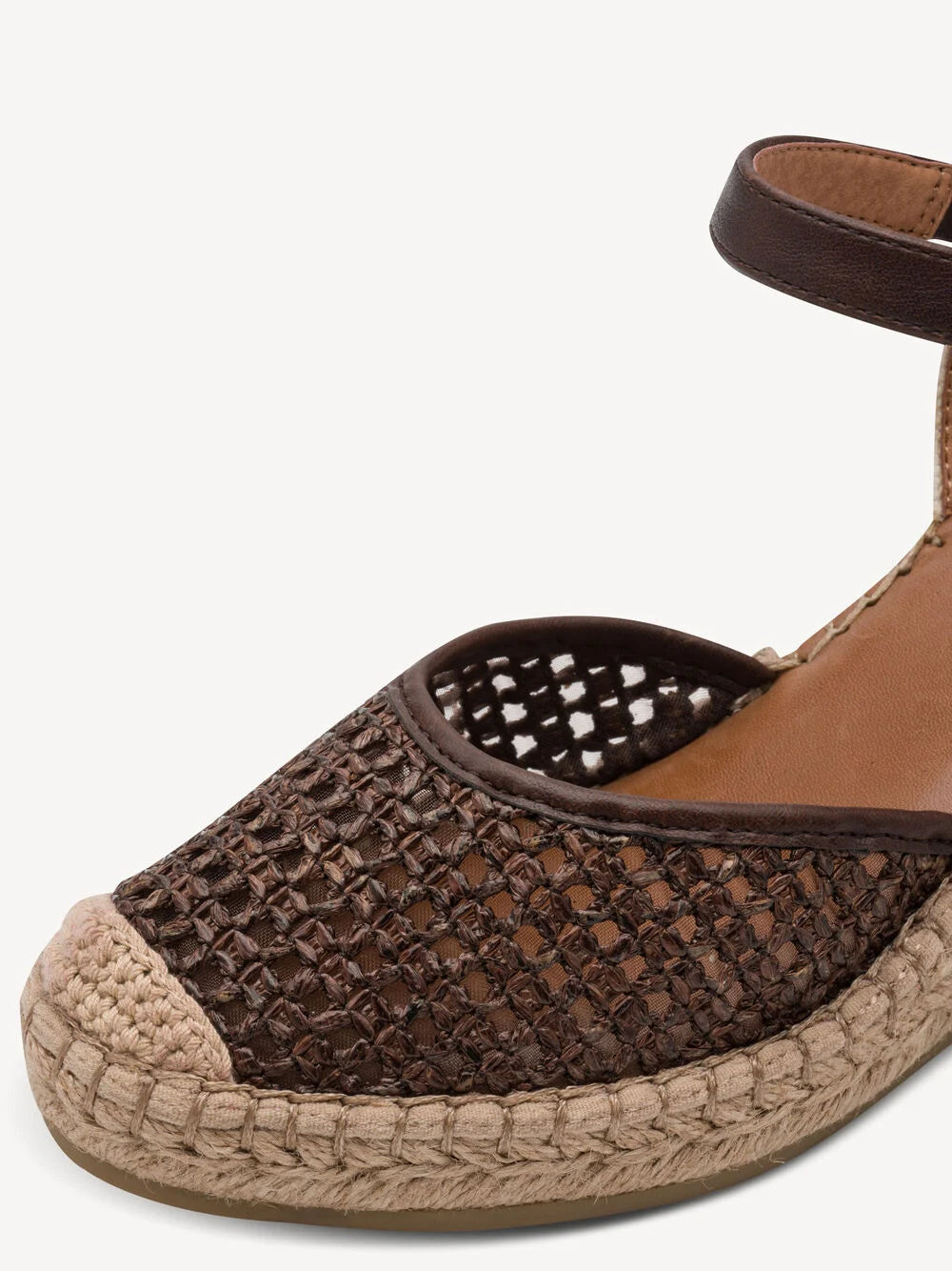 Tamaris Basket Weave Wedges - Mocha