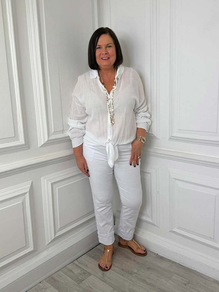 Seersucker Shirt - White