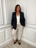 Malissa J Ponte Cigarette Trousers - Pearl