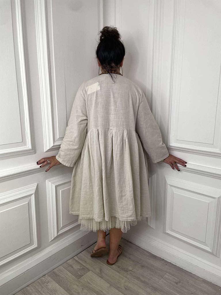 Linen Smock Dress - Calico