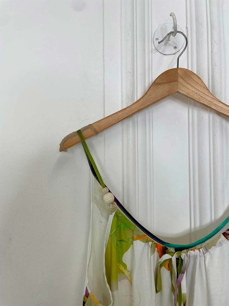 Watercolour Beaded Dress - Green Mix
