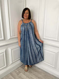 Lagoon Fusion Maxi Dress - Blue