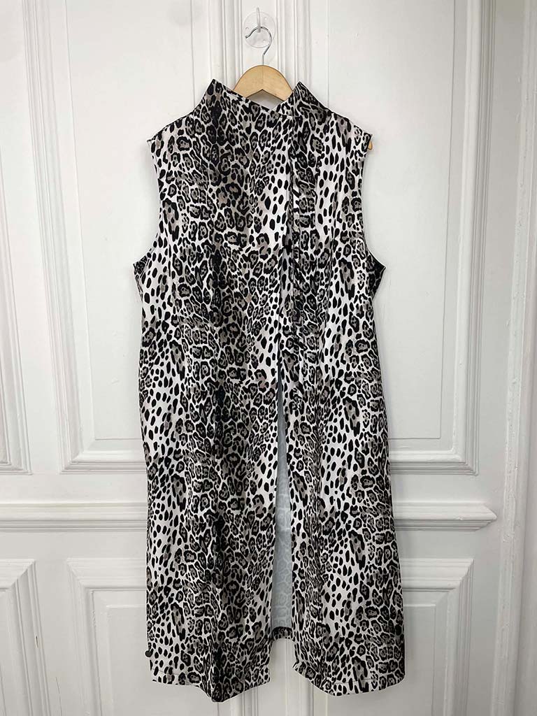 Malissa J Long Leopard Waistcoat