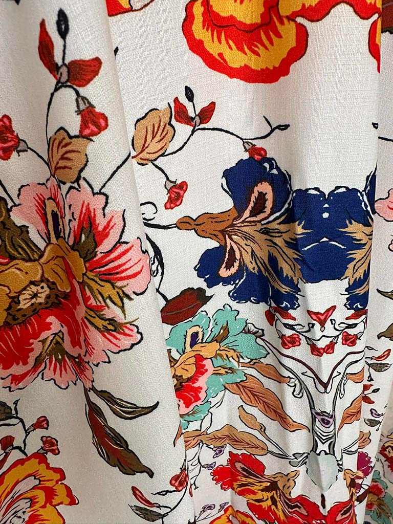 Romantic Floral Long Sleeve Maxi Dress