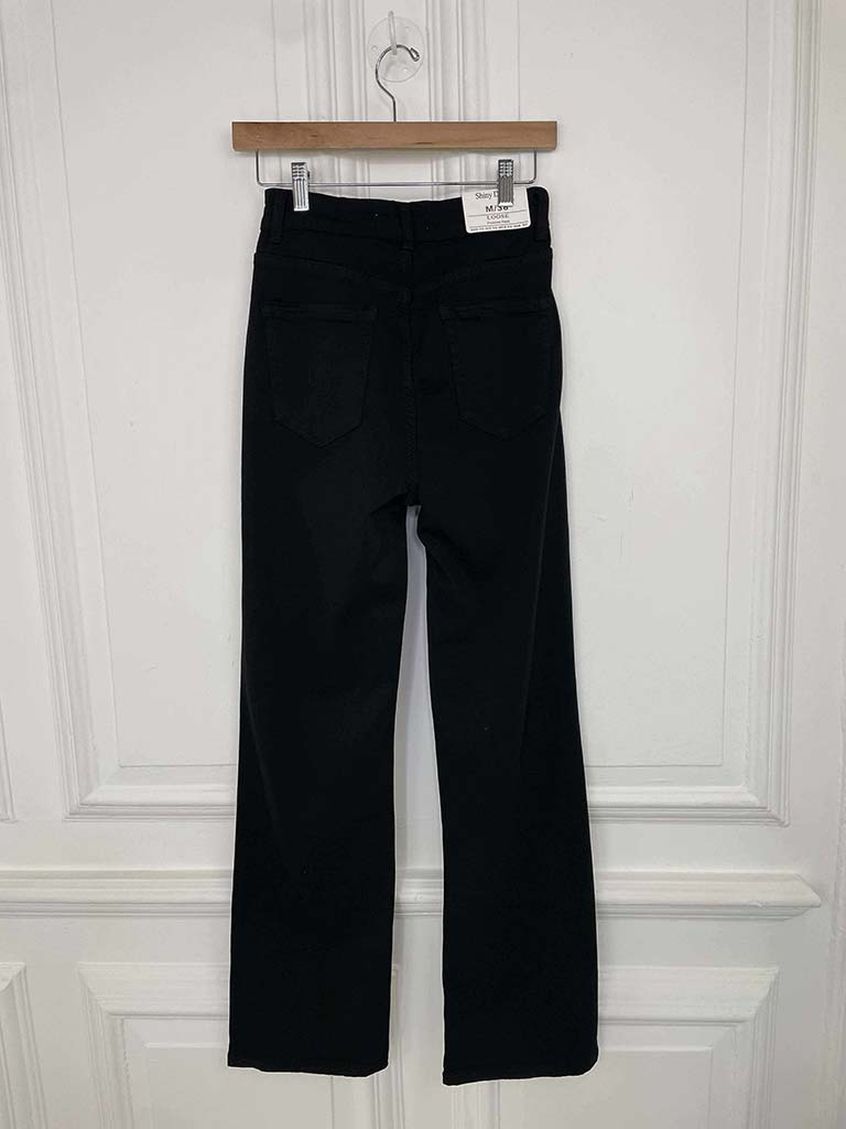 Straight Leg Stretchy Jeans - Black