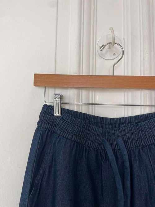 Raw Edge Denim Style Trousers