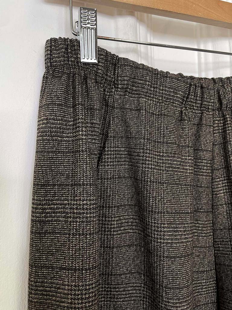 Cocoon Plaid Trousers - Mocha