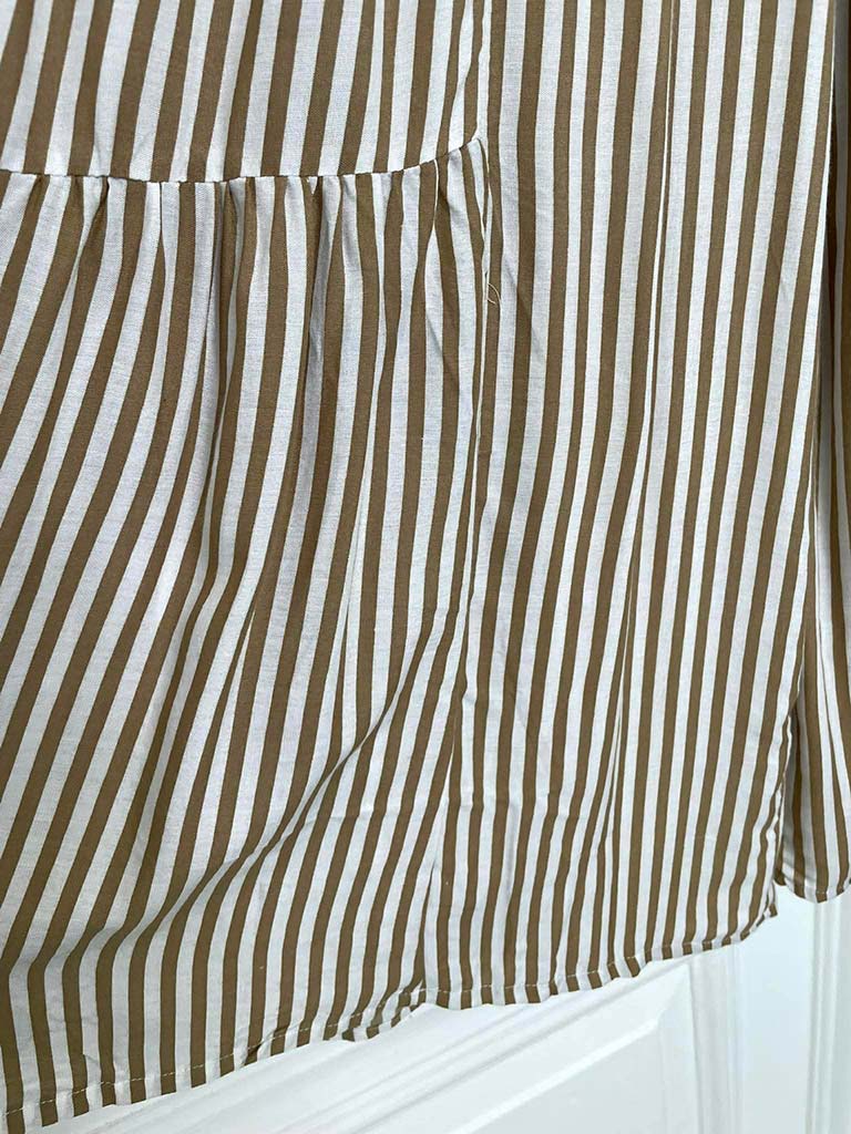 Wide Leg Stripe Palazzos - Toffee