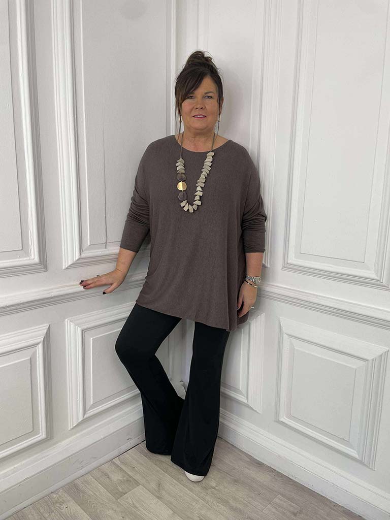 Boxy Supersoft Knit - Cocoa