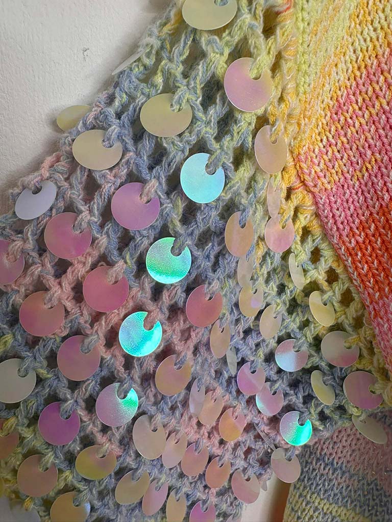 Rainbow Disco Sleeve Knit