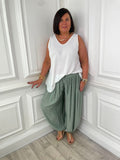 Crepe Balloon Pants - Pistachio