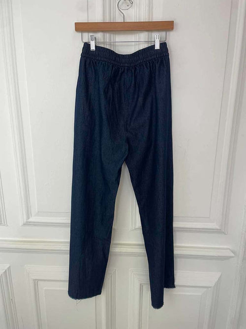 Raw Edge Denim Style Trousers