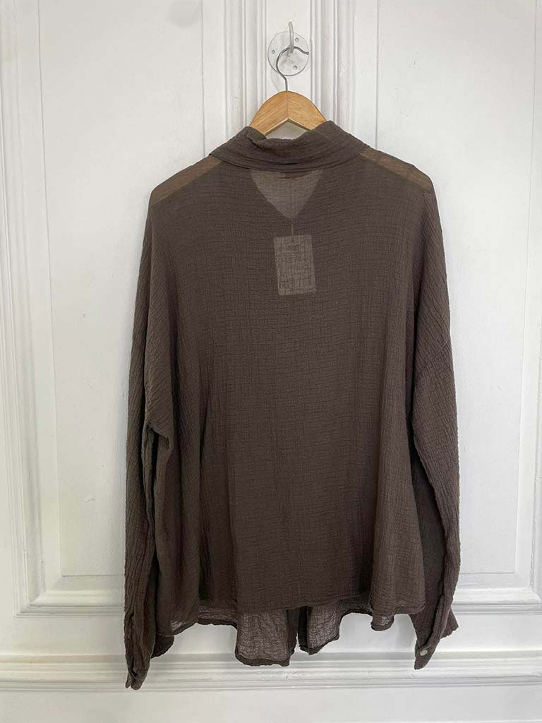 Seersucker Shirt - Chocolate