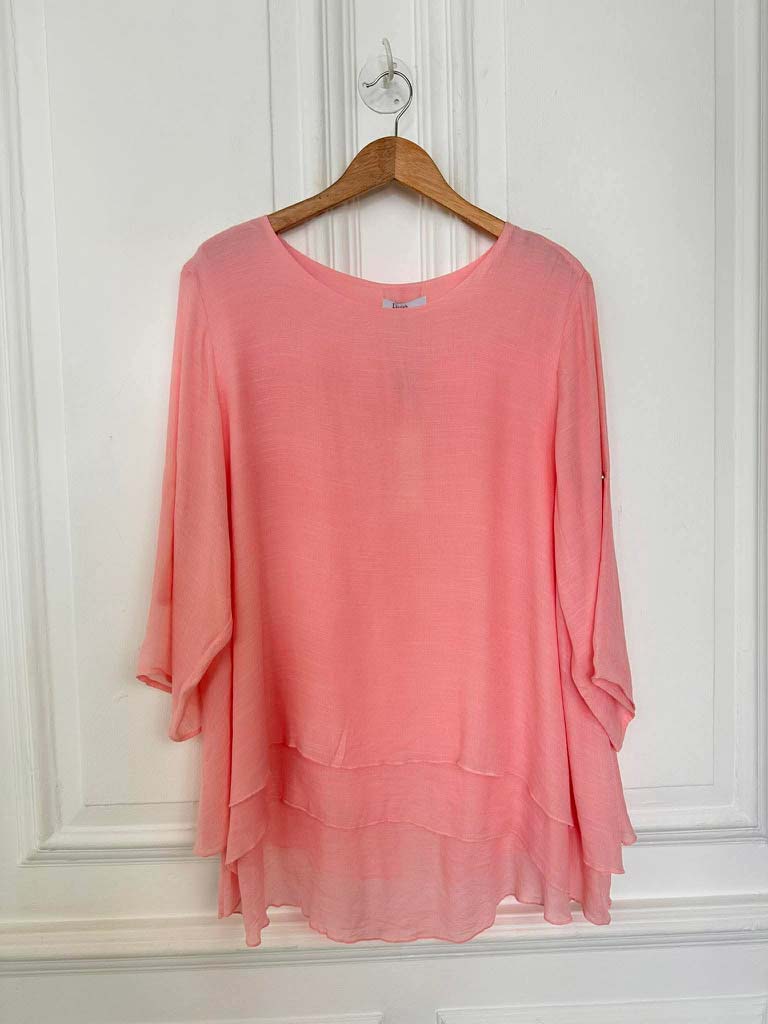 Leggara Layered Top - Flamingo