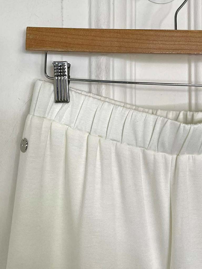 Malissa J Jersey Cuffed Cigarette Trousers - White