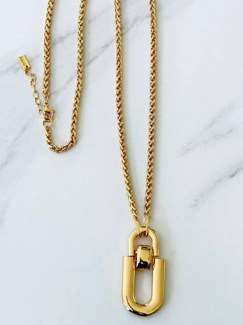 Envy Geometric Pendent Necklace - Gold
