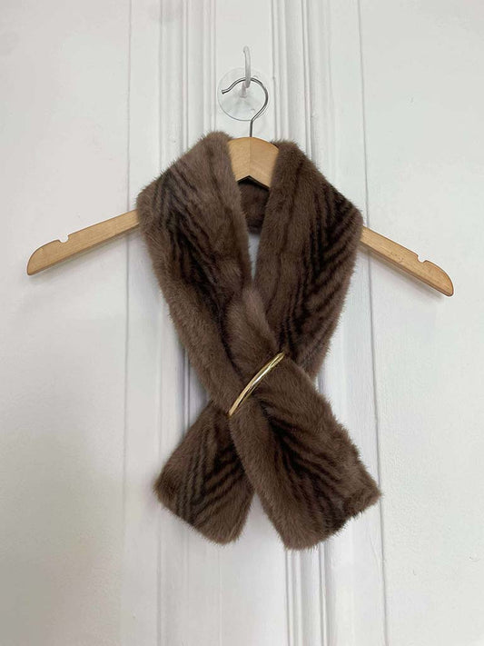 Malissa J Faux Fur Collar - Feather