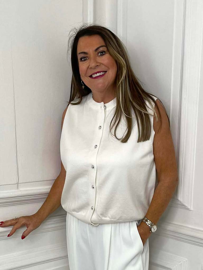 Malissa J Buttoned Tank Knit - White