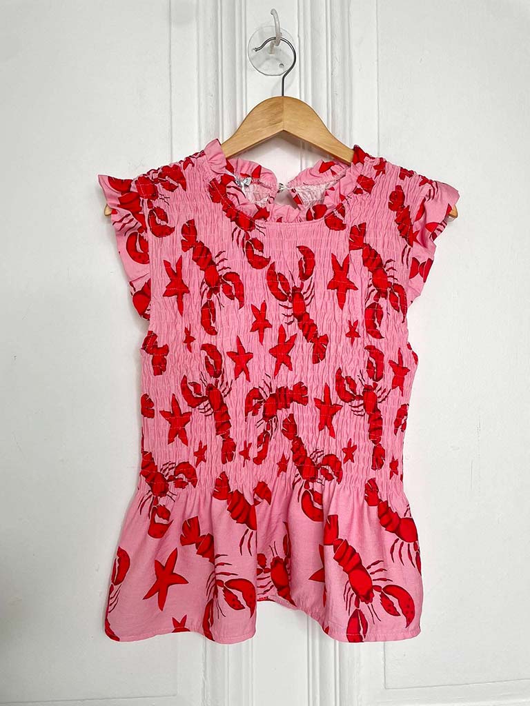 Shirred Frill Lobster Top