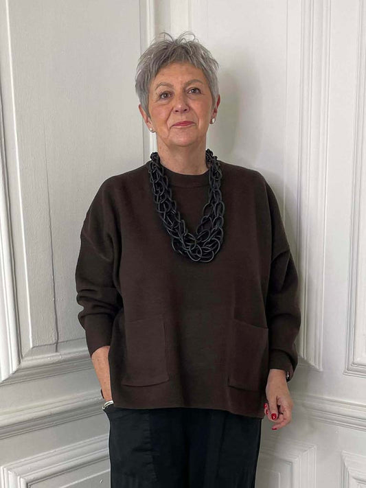 Supersoft Luxe Pocket Knit - Chocolate