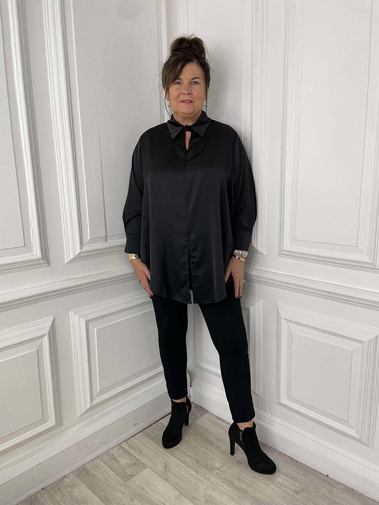 Lusso Silk Feel Shirt - Black