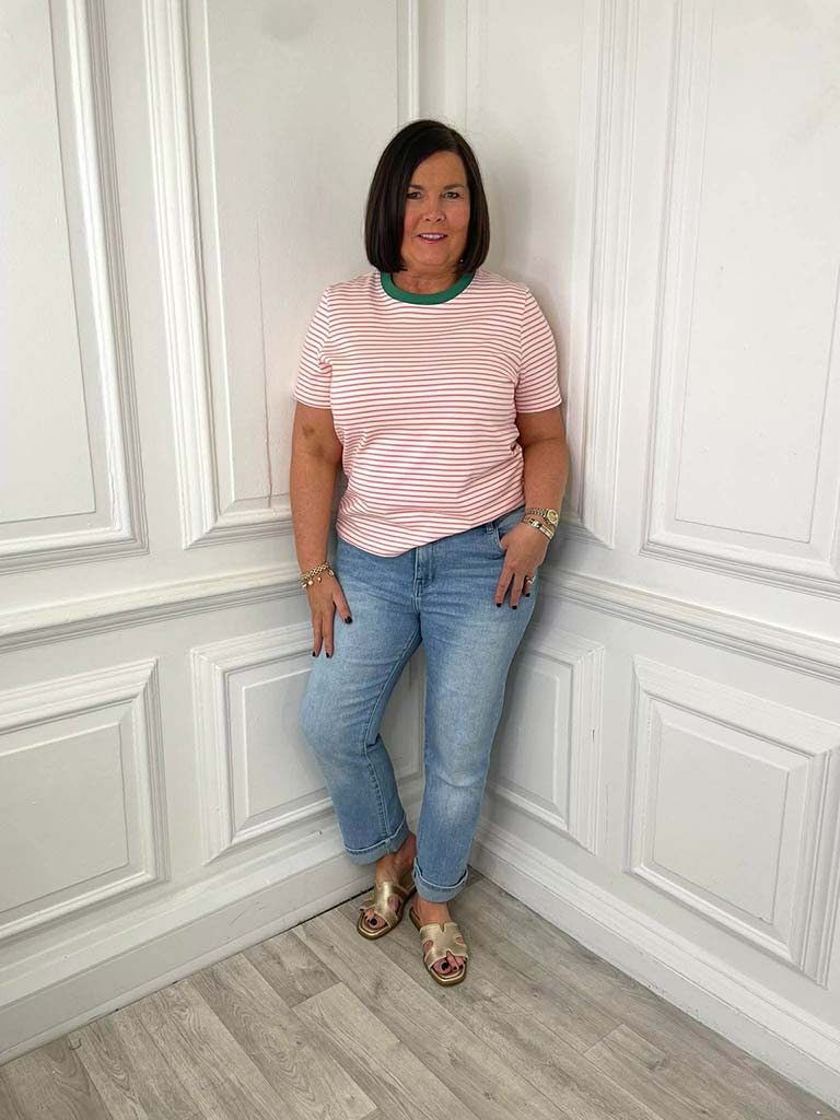 Stripe Cotton Tee - Clover & Candyfloss