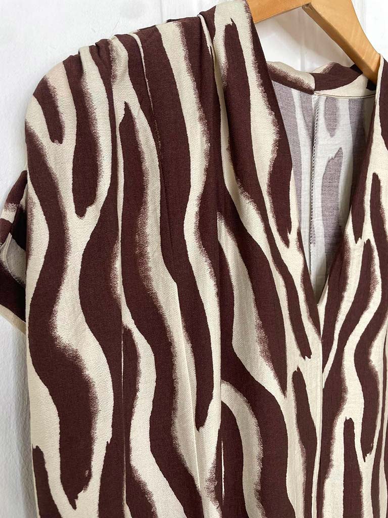 Zebra Print Pocket Dress