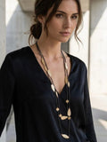 Envy Long Multi Layer Necklace - Gunmetal & Gold