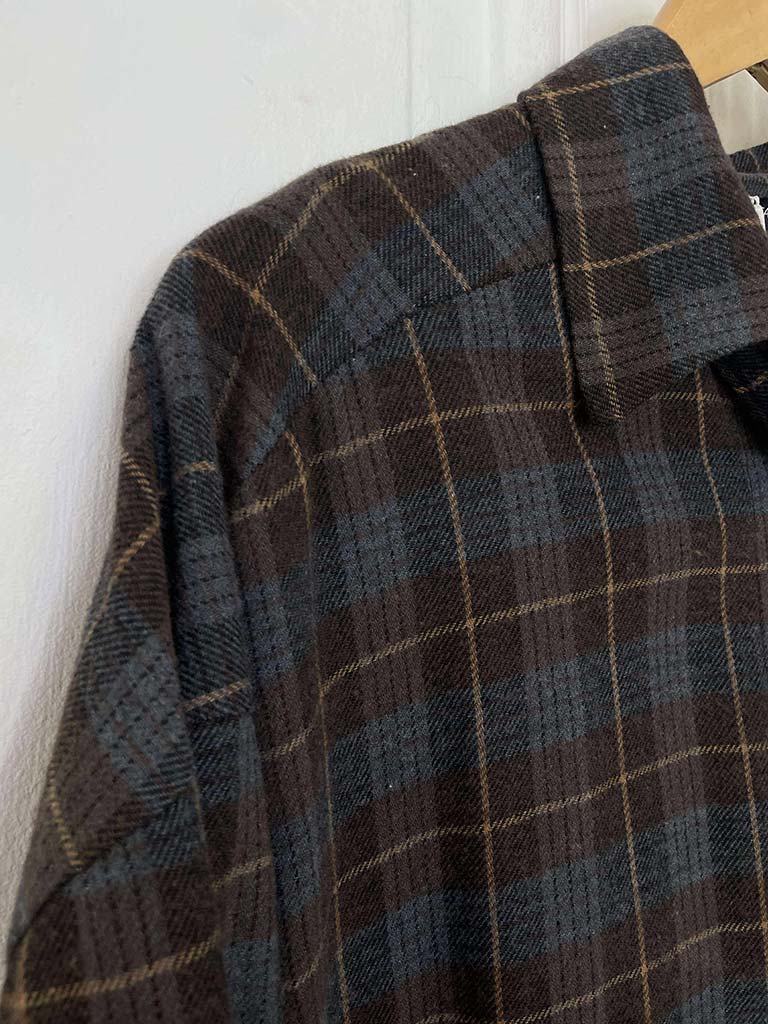Oversized Check Shirt - Chocolate