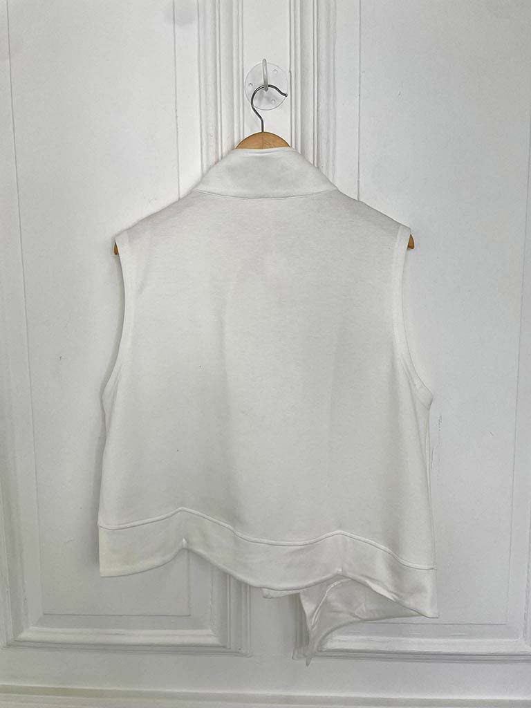 Malissa J Asymmetric Jersey Gilet - White