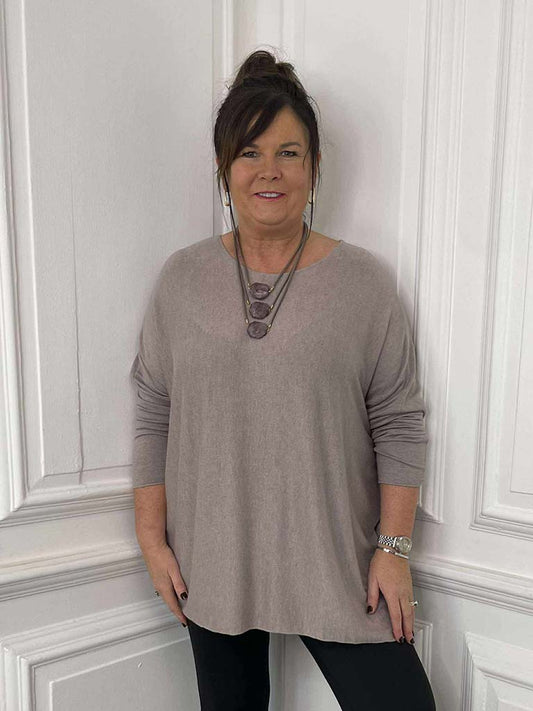 Boxy Supersoft Knit - Latte