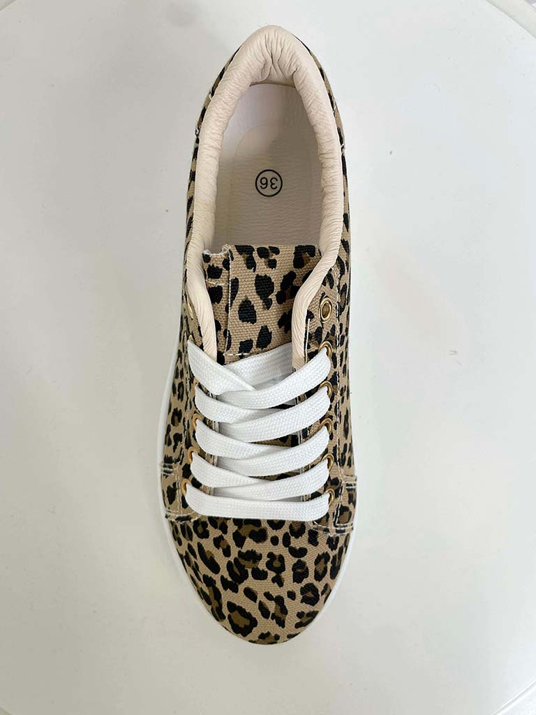 Leopard Flatform Trainers