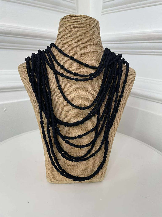 Multi Layered Textured Rope Necklace