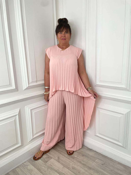 Pleated Co-ord - Seashell