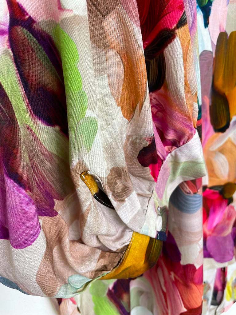 Paint Stroke Floral Blouse