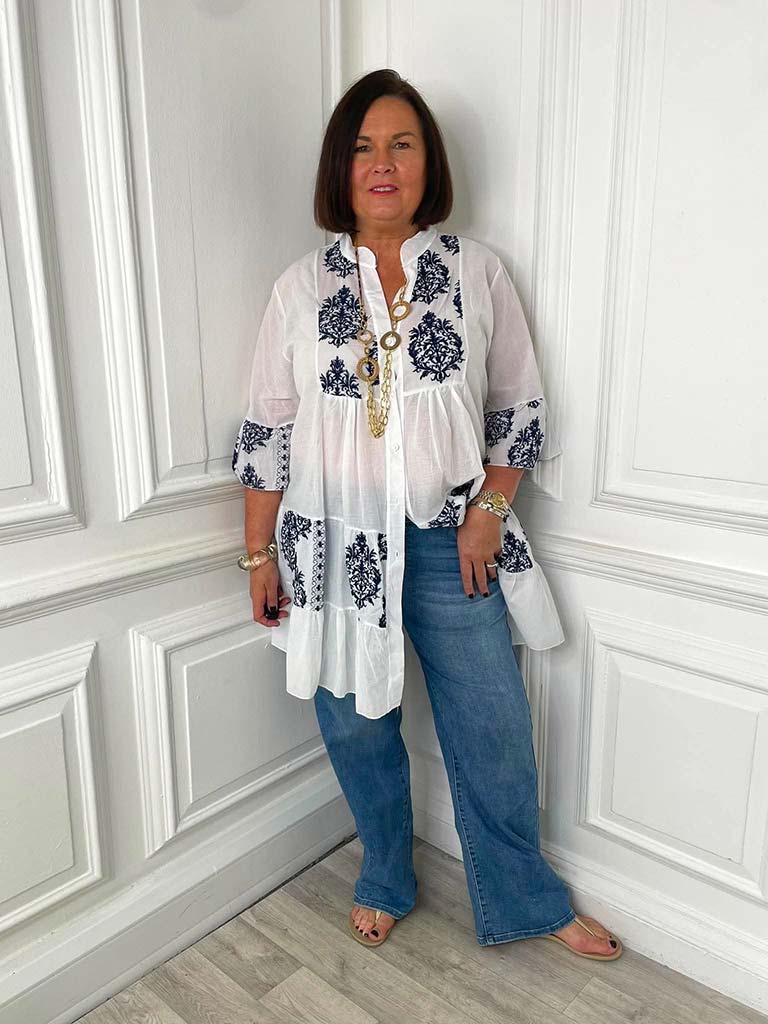 Luna Embroidered Boho Dress
