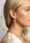 Envy Block Hoop Earrings - Gold