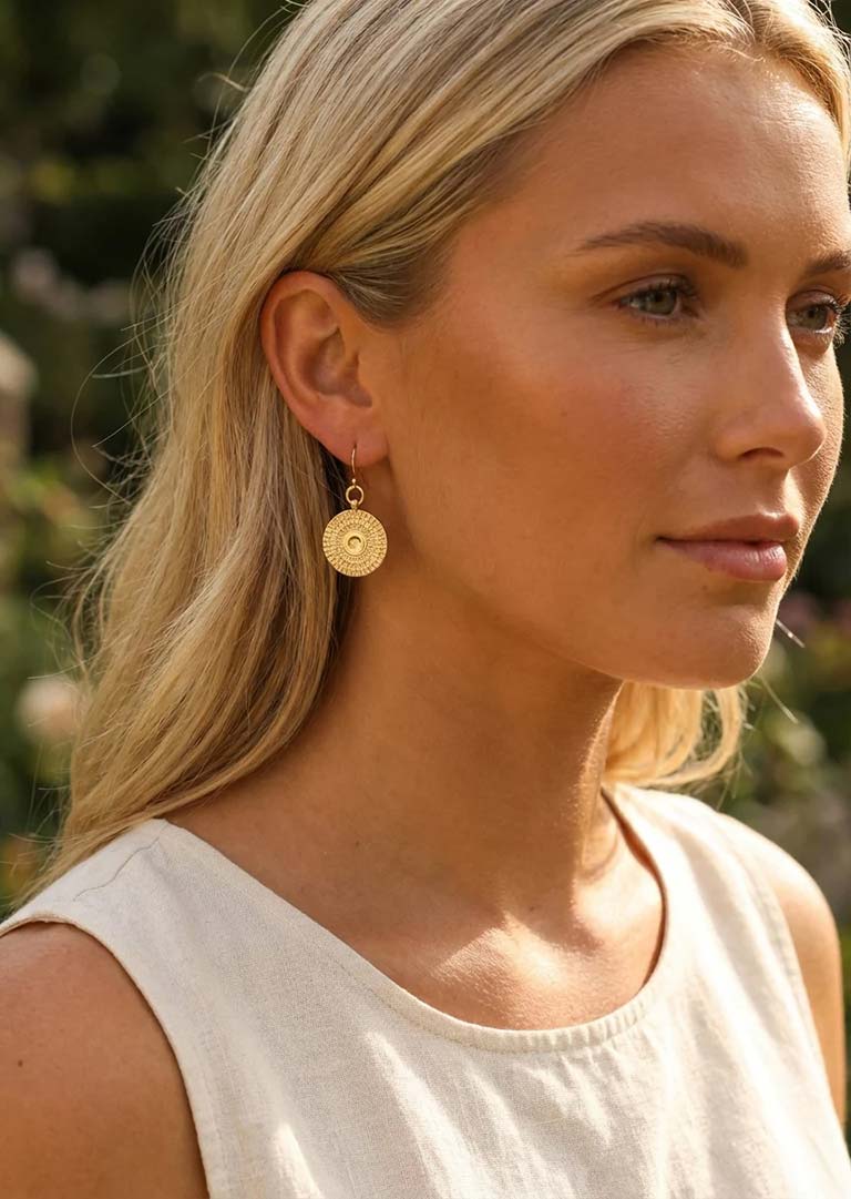Envy Mandala Earrings - Gold