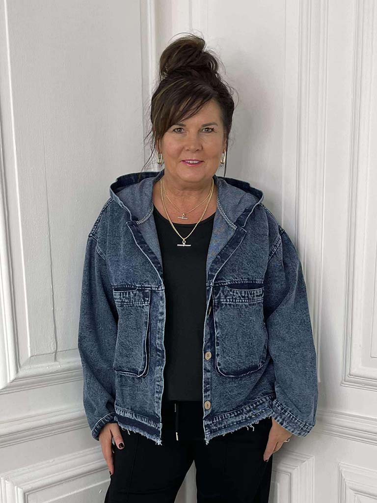 Hooded Denim Jacket