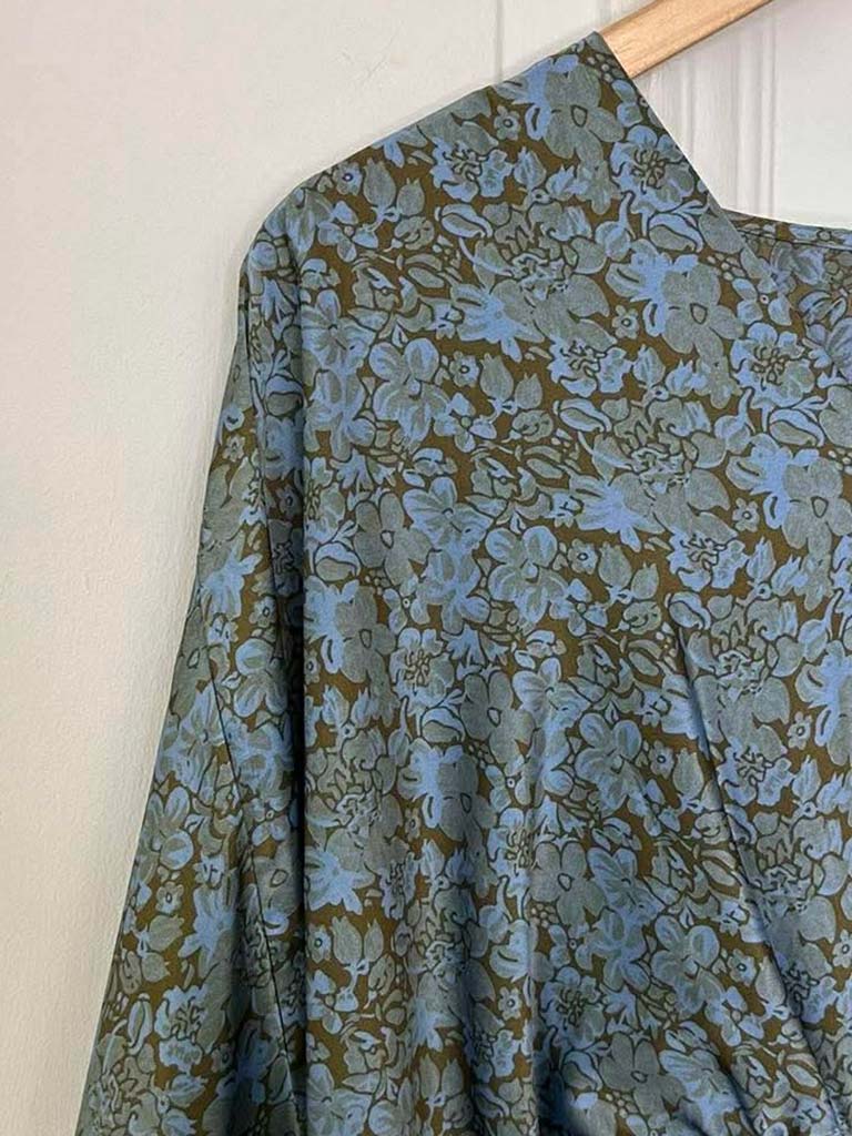 Floral Print Kite Dress - Sky